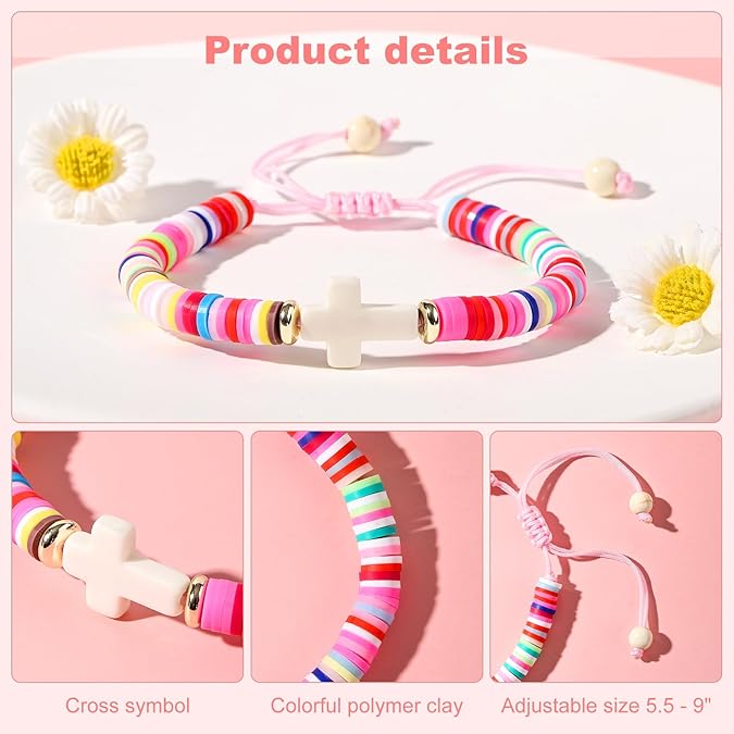 Christian Gifts for Girls - Colorful Cross Bracelet