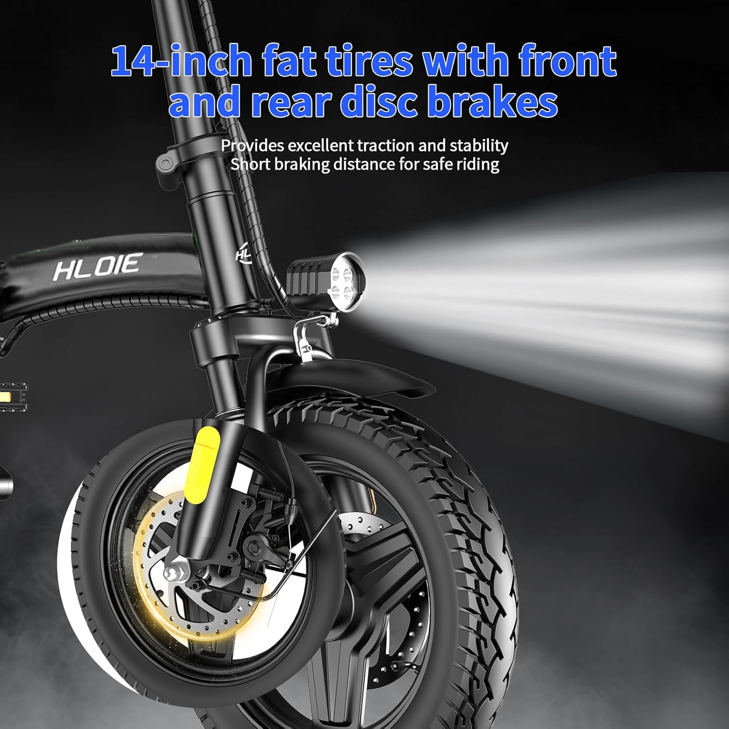 14" Folding Electric Bike for Adults & Teens – 750W Peak Motor, 23MPH, 48V 12Ah Battery, 35-Mile PAS Range, Foldable E-Bike