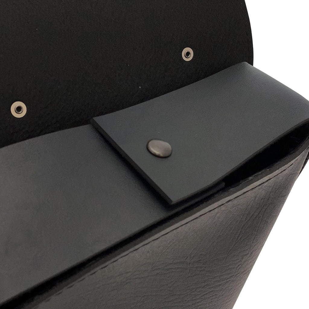 Black Jack Motorcycle Swingarm Bag – Black Buckle for Triangulated Swingarms, 10.5" x 11.5" x 4.5"