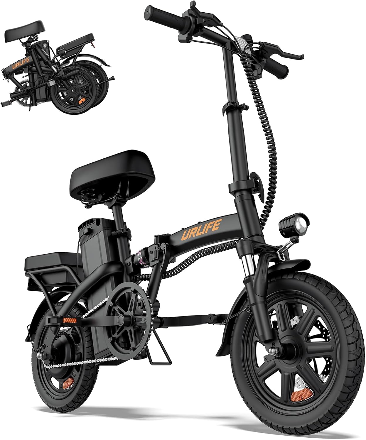 14" Folding Electric Bike for Adults – Portable Commuter E-Bike, 500W Motor, 20MPH, 20–40 Mile Range, UL Certified