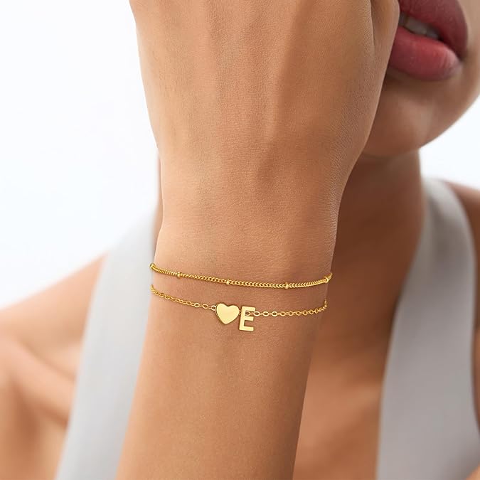 Girl Gifts Trendy Stuff Dainty Gold Bracelets for Women Girls Mothers Day Gift