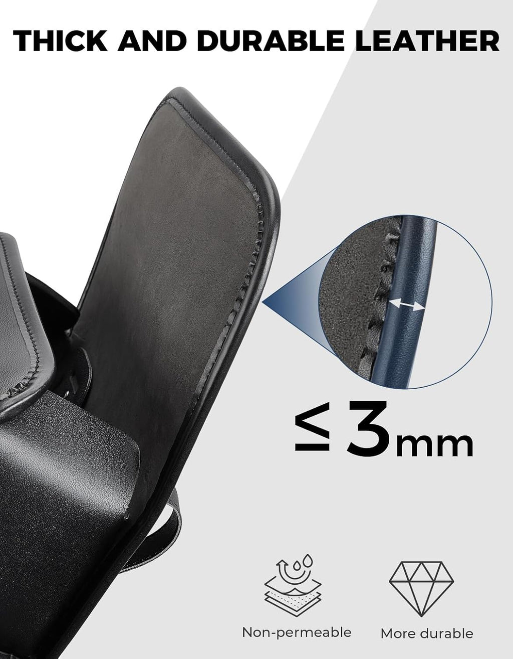 Universal PU Leather Motorcycle Fork Tool Bag – Roll Bag for Front Fork, Handlebar & Sissy Bar Storage, Fits Dyna, Softail, Sportster, Scooter