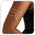 Gold Chunky Arm Cuff Set for Women