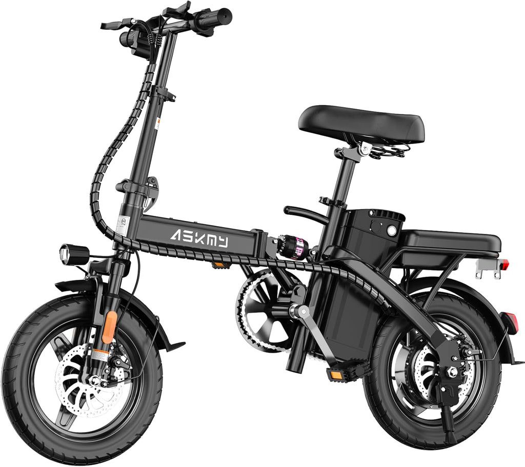 14" Folding Electric Bike for Adults – 750W Peak Motor, 35-Mile PAS Range, Foldable Commuter E-Bike with 48V Removable Battery