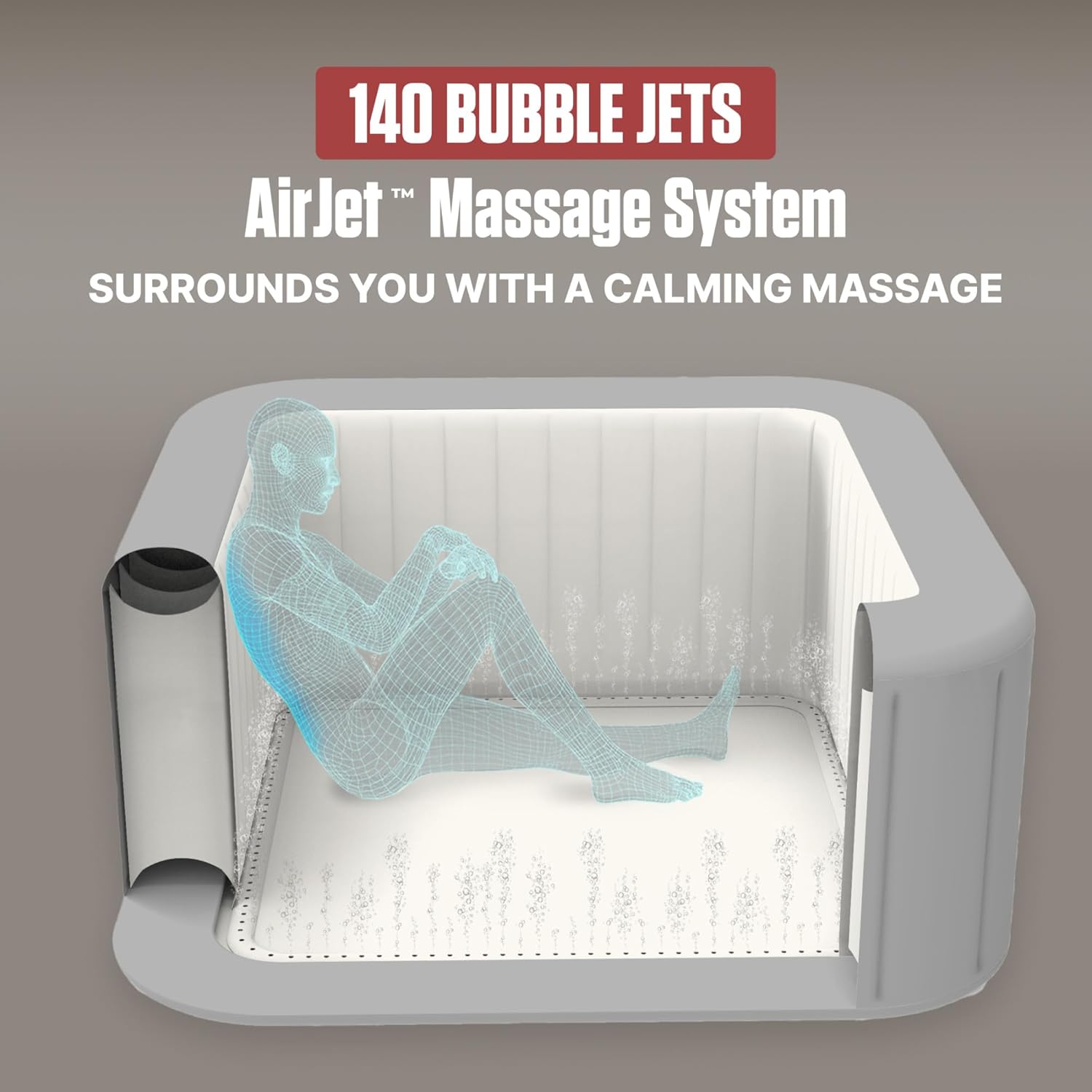 Coleman Hawaii Energy-Efficient AirJet Inflatable Hot Tub 4-6 Person with App-Control