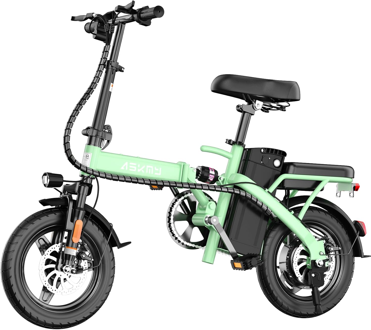 14" Folding Electric Bike for Adults – 750W Peak Motor, 35-Mile PAS Range, Foldable Commuter E-Bike with 48V Removable Battery