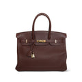 Birkin 35 Marron Fonce Togo Gold Plated C Square Stamp