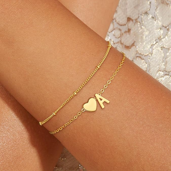 Girl Gifts Trendy Stuff Dainty Gold Bracelets for Women Girls Mothers Day Gift