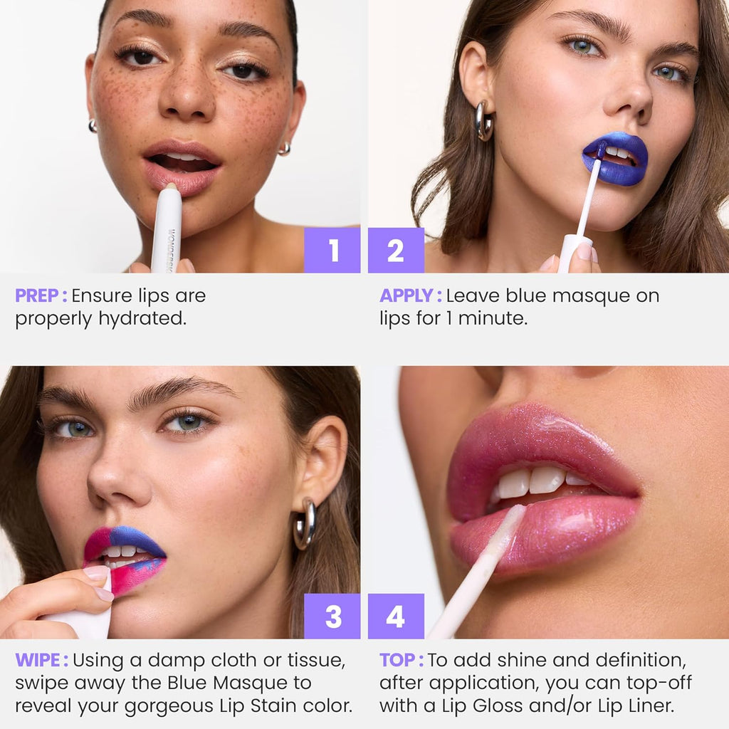 Wonderskin Wonder Blading All Day Lip Stain Peel Off Masque - Long Lasting, Waterproof and Transfer Proof Nude Lip Tint