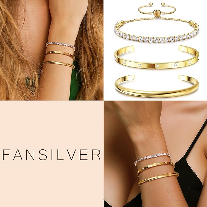 Women’s CZ Bracelet Set