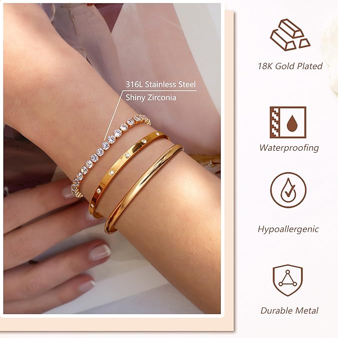Women’s CZ Bracelet Set