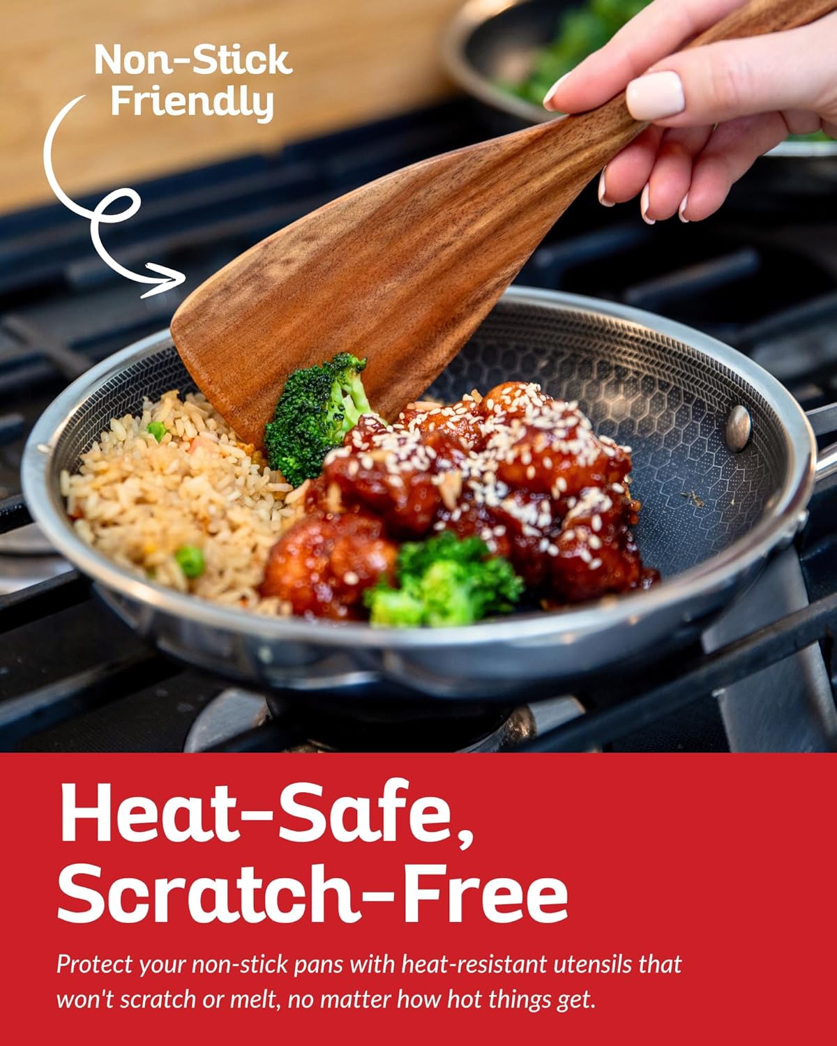 Luxury Teak Wood 6-Piece Utensil Set – Spoons, Server, Scraper & Spatula for Cooking