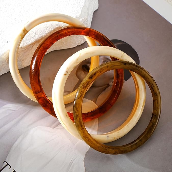 Acrylic Chunky Bangle Set