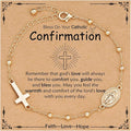 Catholic Rosary Bracelet for Girls Teens Virgin Mary Medal Cross Charm Link Chain Adjustable Bracelet