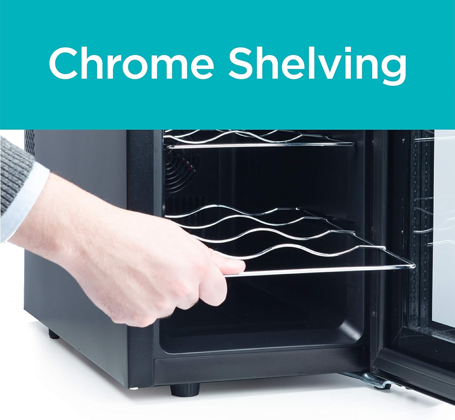 8-Bottle Wine Cellar Refrigerator – Freestanding Wine Cooler with LED Display