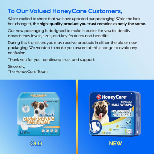 All-Absorb A26 Male Dog Wrap Diapers, Small Size, Disposable Pet Belly Bands, 50 Count