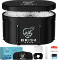 Brisk Bear XL Oval Ice Bath Tub – Extra-Large Cold Plunge for Athletes, Includes Cover, Digital Timer, Recovery & Muscle Soothing, Black