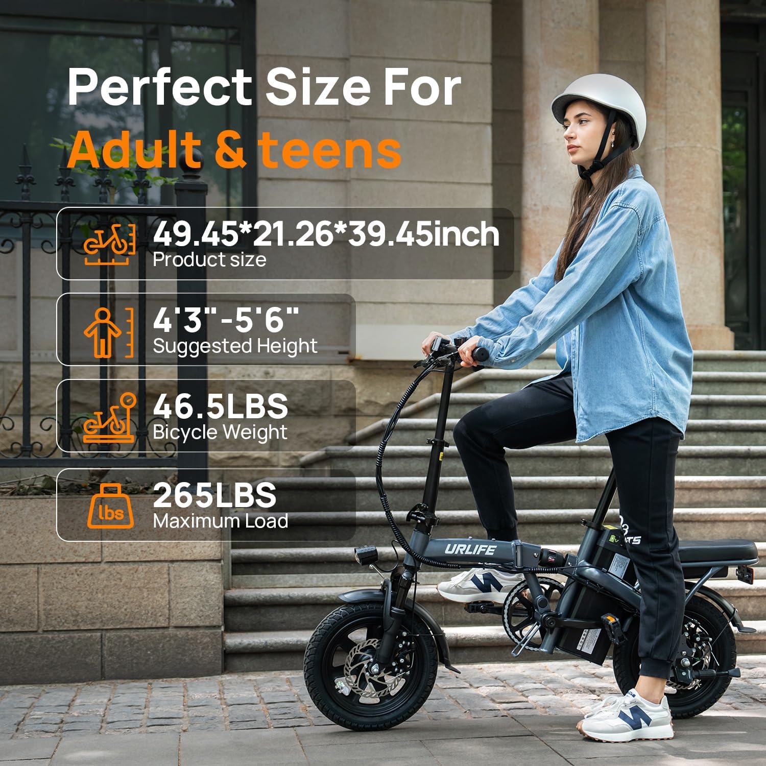 14" Folding Electric Bike for Adults – Portable Commuter E-Bike, 500W Motor, 20MPH, 20–40 Mile Range, UL Certified