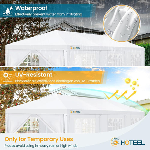 10x30 Party Tent with 8 Removable Sidewalls for Parties, Weddings, BBQ, Baby Shower, Waterproof Outdoor Event Canopy, Patio Camping Gazebo, Carpas para Fiestas, White