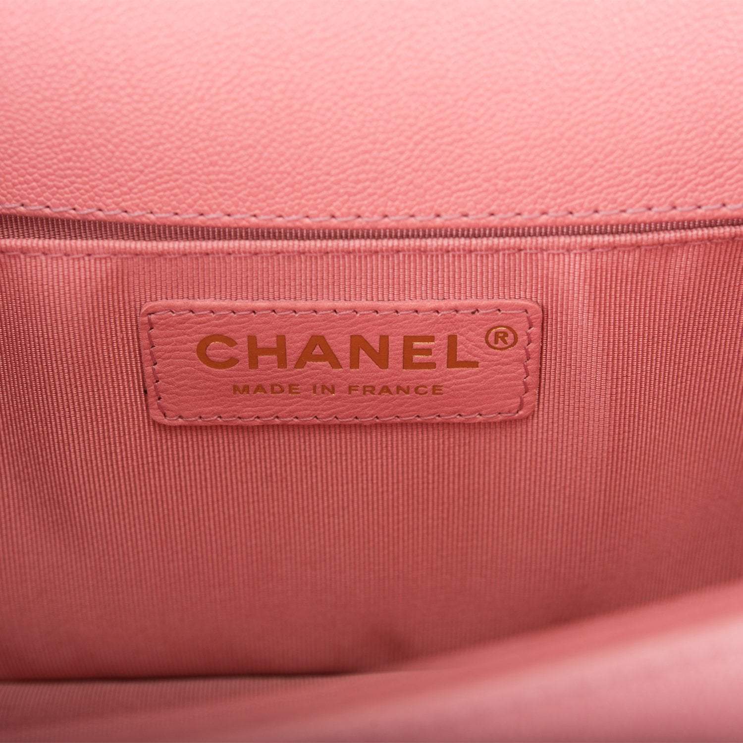 Chanel Pink Quilted Caviar Medium Boy Bag Light Gold Hardware