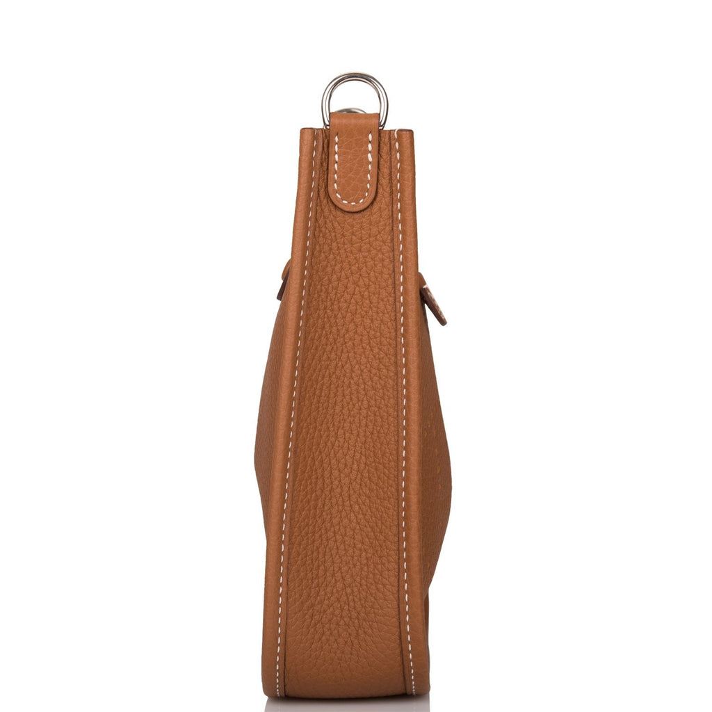 Hermes Gold Clemence Evelyne TPM Bag Palladium Hardware