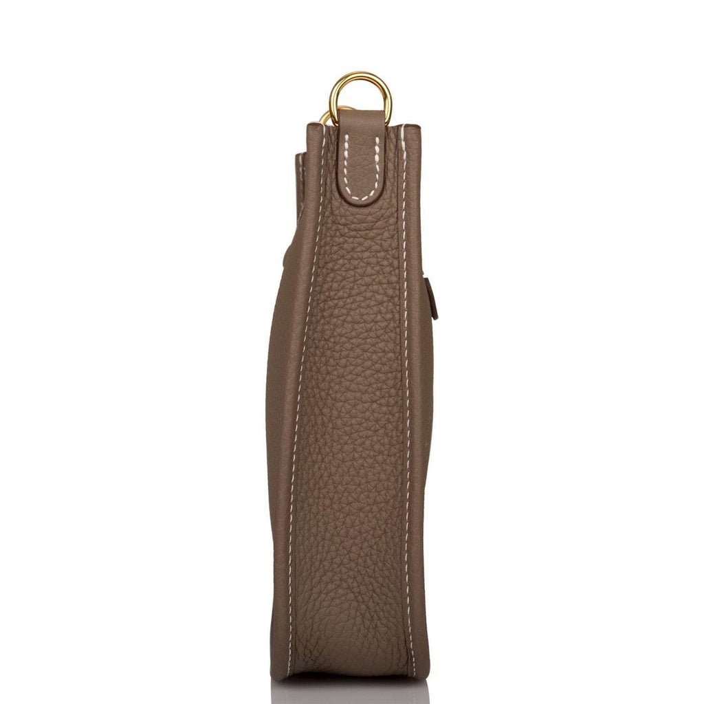 Hermes Evelyne TPM Etoupe Clemence Bag Gold Hardware
