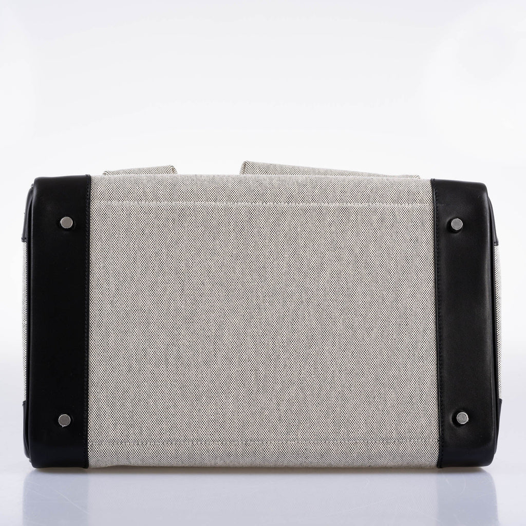 Hermes Cargo HAC Birkin 40 Black Box & Toile with Palladium Hardware - 2021, Z