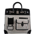 Hermes Cargo HAC Birkin 40 Black Box & Toile with Palladium Hardware - 2021, Z