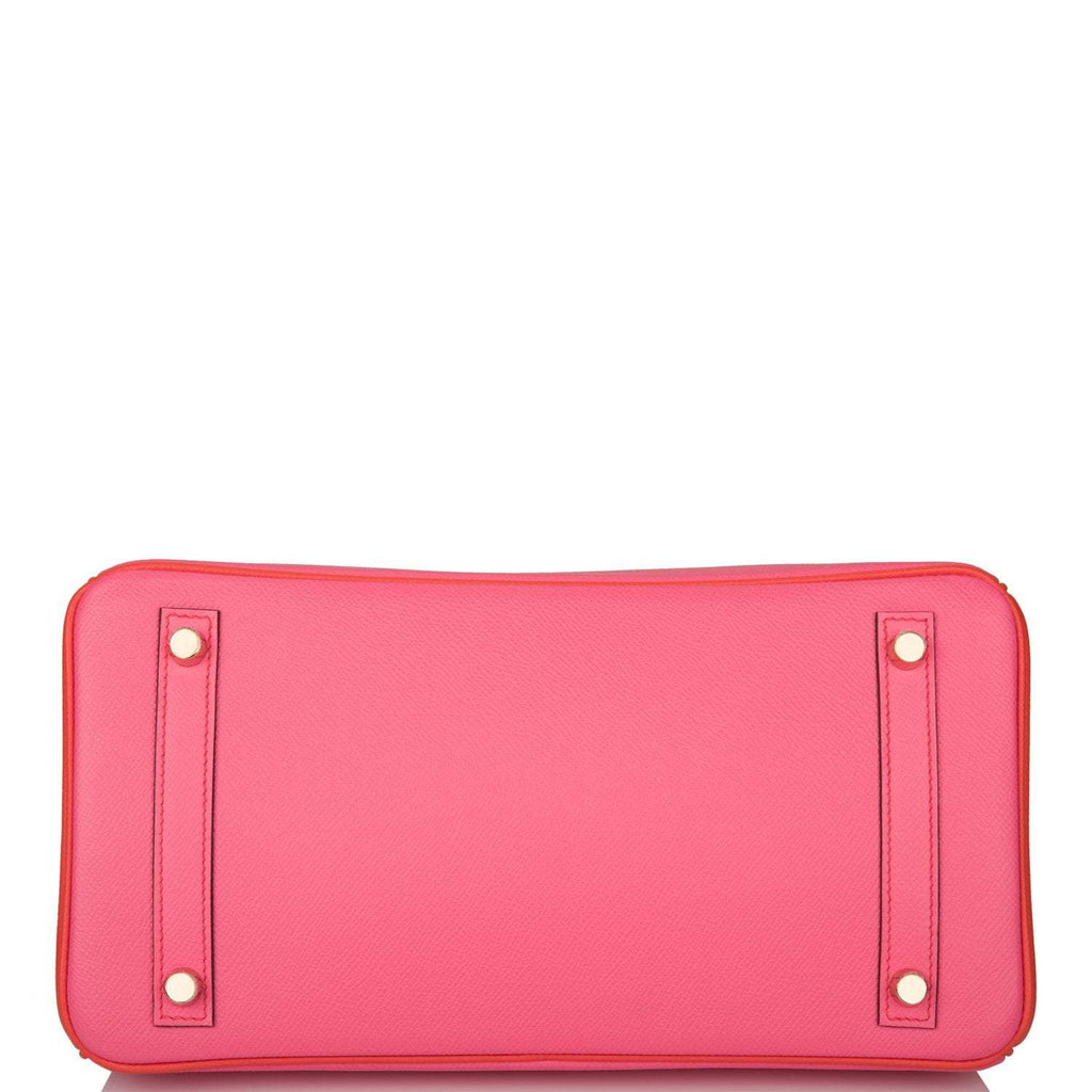 Hermes Birkin 30cm Bi-Color Rose Azalee and Feu Epsom Permabrass Hardware