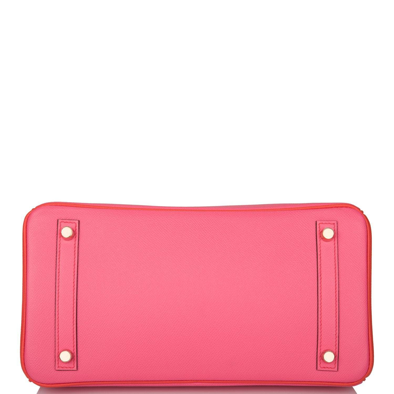Hermes Birkin 30cm Bi-Color Rose Azalee and Feu Epsom Permabrass Hardware
