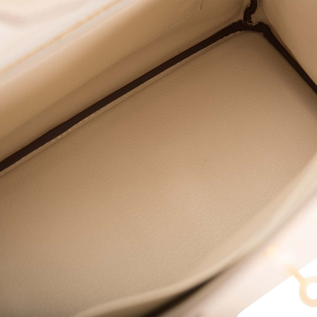 Hermes Birkin 30cm Bi-Color Trench and Craie Epsom Gold Hardware