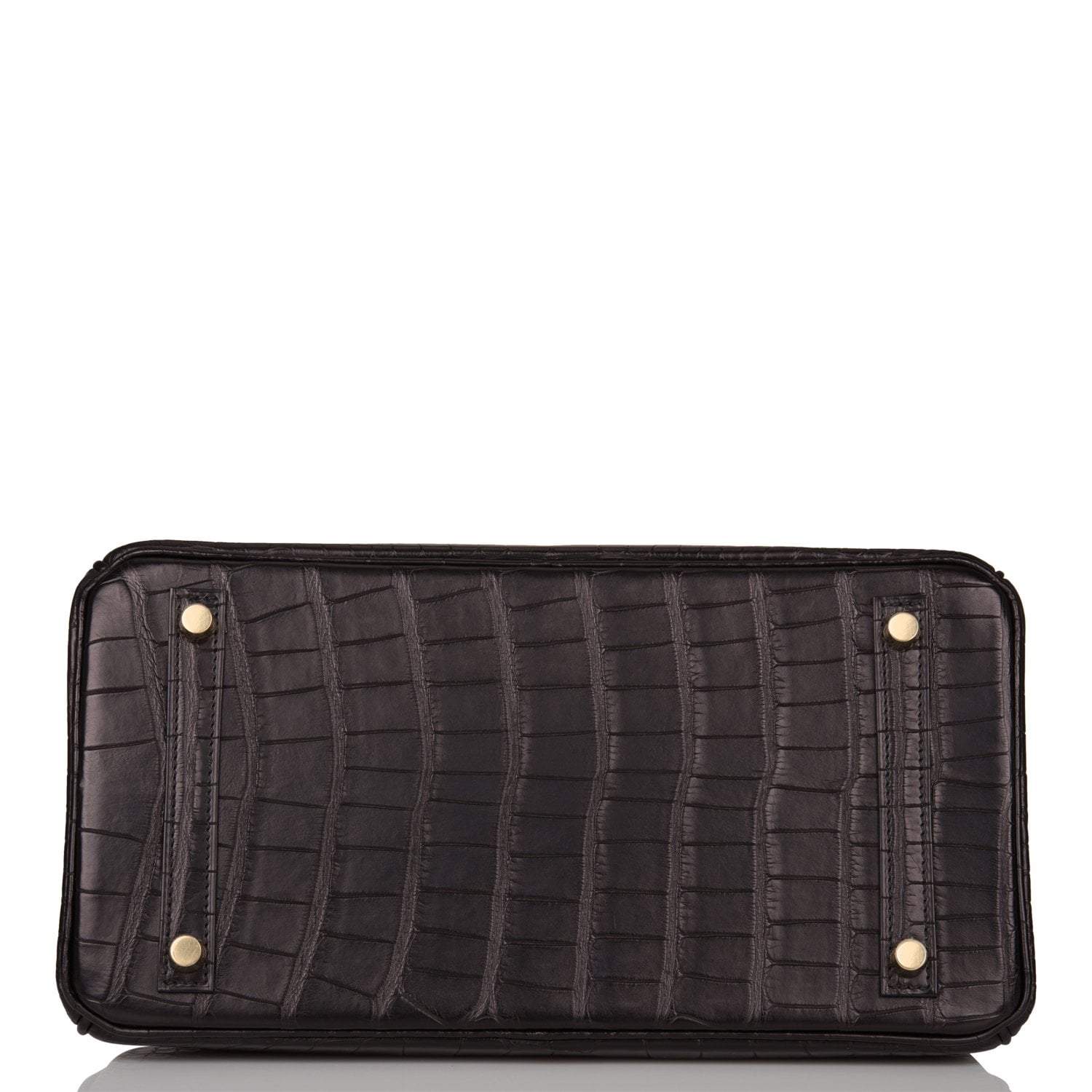 Hermes Birkin 30cm Black Matte Alligator Gold Hardware