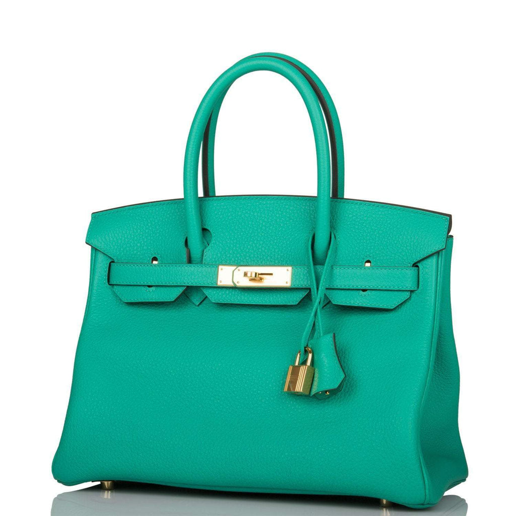 Hermes Birkin 30cm Menthe Togo Gold Hardware