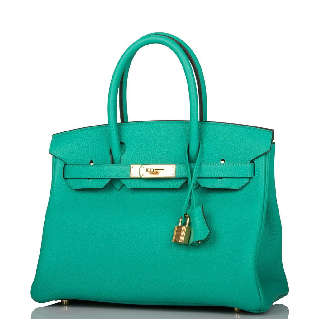 Hermes Birkin 30cm Menthe Togo Gold Hardware