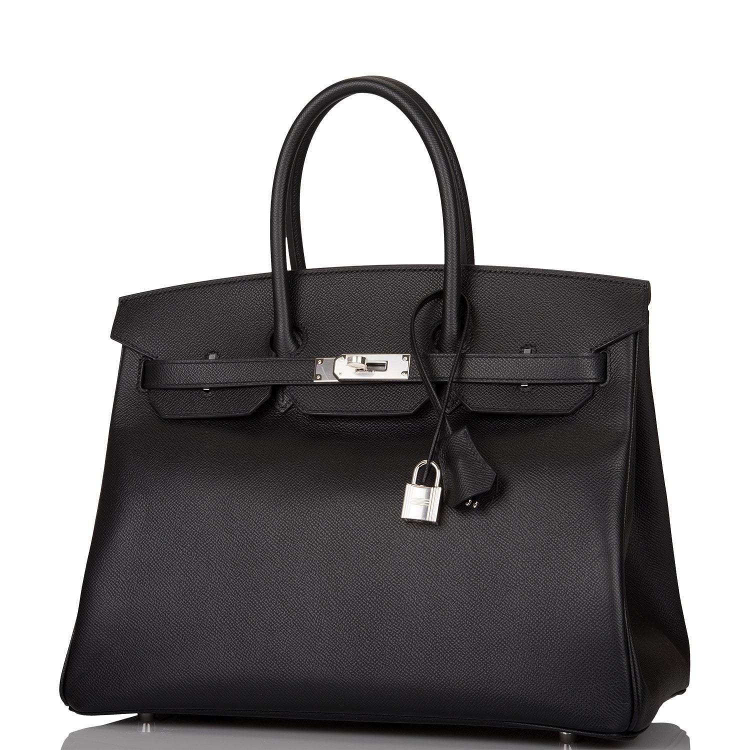Hermes Birkin 35 Black Epsom Palladium Hardware