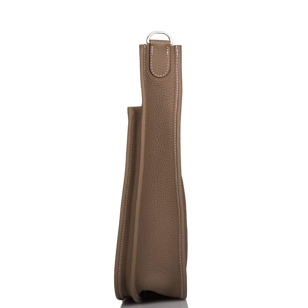 Hermes Evelyne III PM Etoupe Clemence Palladium Hardware