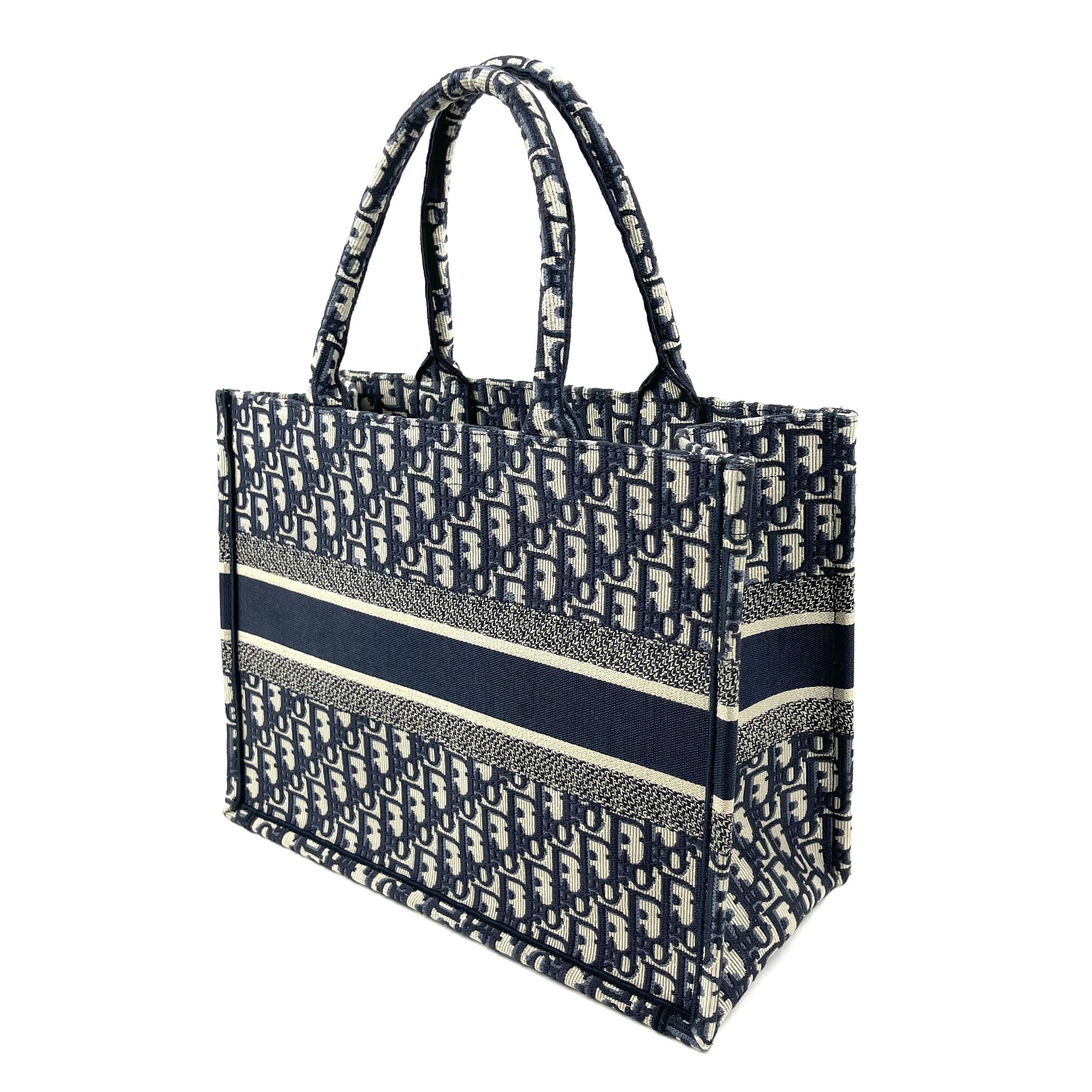 CHRISTIAN DIOR Oblique Canvas Small Book Tote