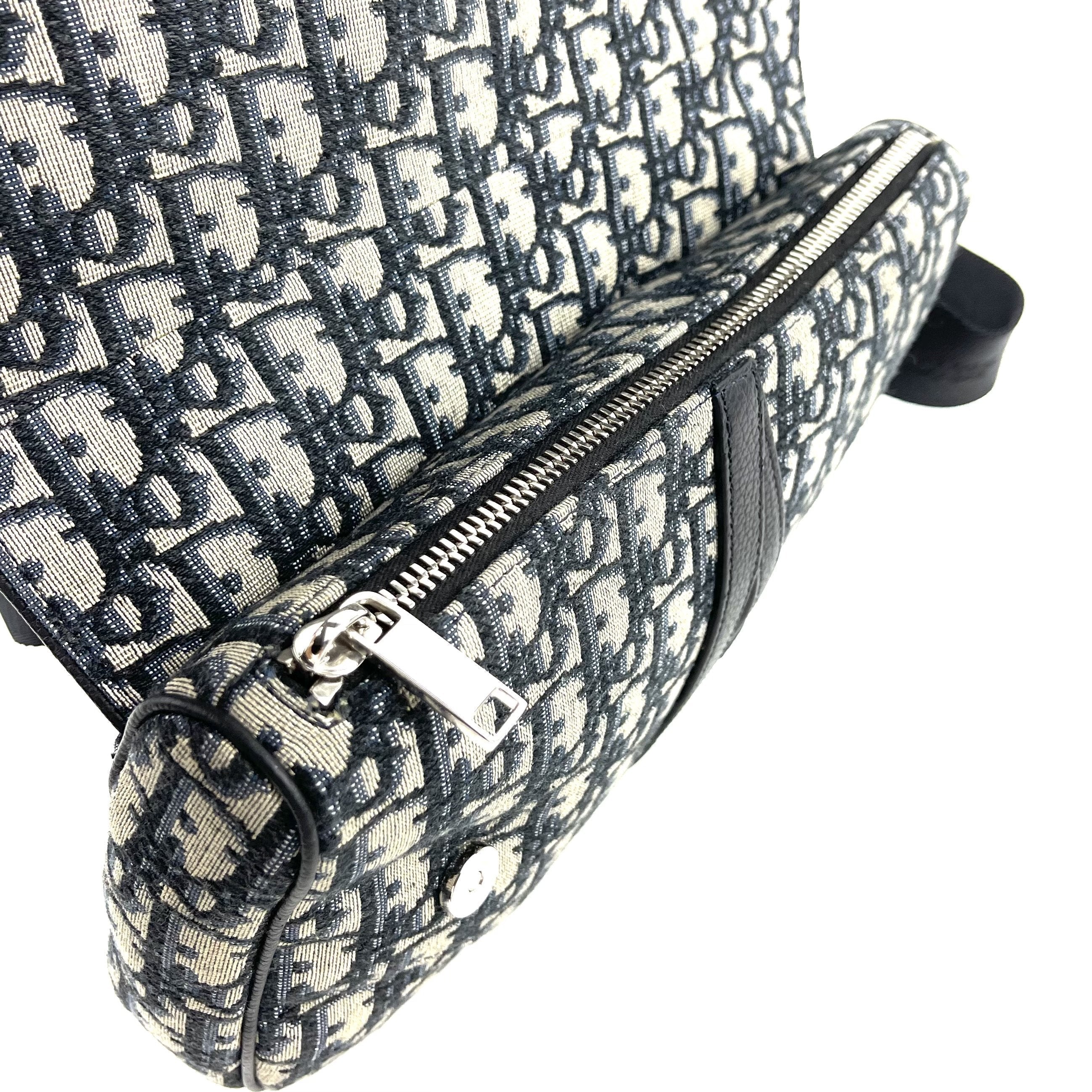 DIOR HOMME Saddle Bag Blue Oblique