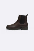 Dark Brown Leather Chelsea Boots - Fold Peaks