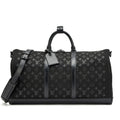 Virgil Abloh Black Monogram Jacquard Light Up Keepall Bandouliere 50 Black Hardware, 2020-2021