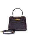 Vintage Bleu Sapphire Shiny alligator Mini Kelly 20 Gold Hardware, 1993