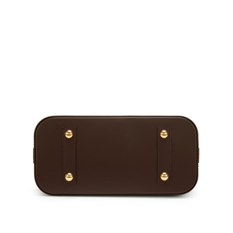 Damier Ebene Coated Canvas Alma PM Gold Hardware, 2021