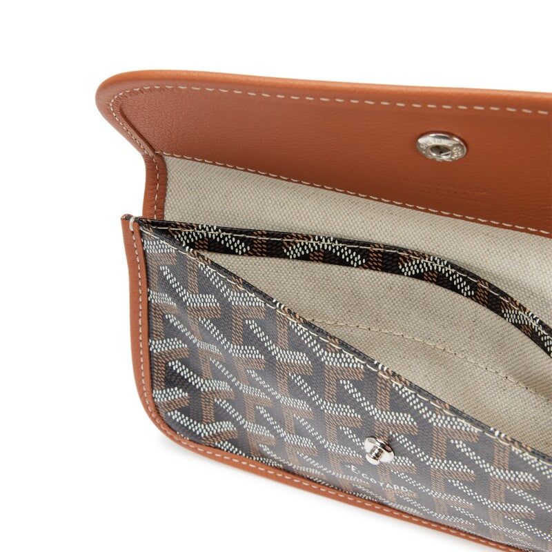 Black Goyardine Canvas Saint Louis Pouch Wallet