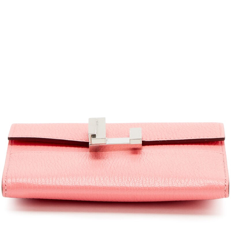 Rose Lipstick Chevre Mysore Cinhetic To Go Wallet on Strap Bag Palladium Hardware, 2018