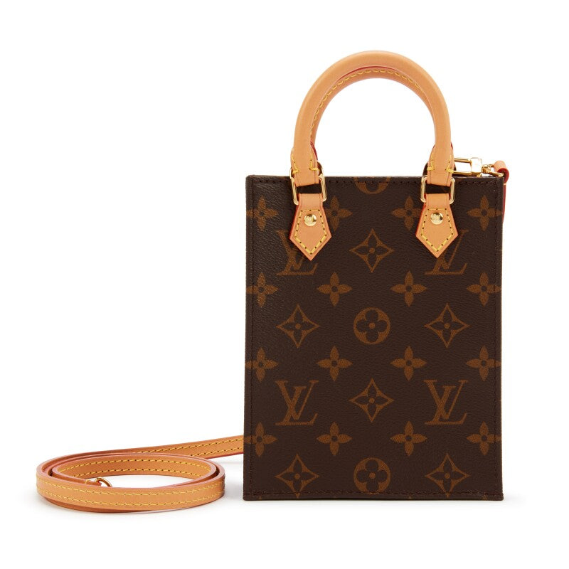 Brown Monogram Coated Canvas Petit Sac Plat Gold Hardware, 2020
