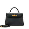 Black Epsom Mini Kelly 20 II Gold Hardware, 2024