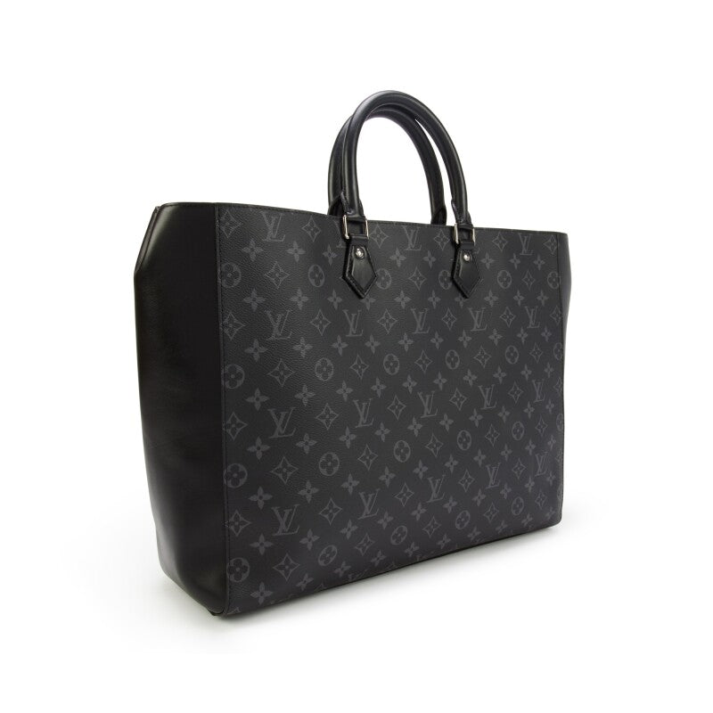 Black Monogram Eclipse Coated Canvas Grand Sac Silver Hardware, 2021