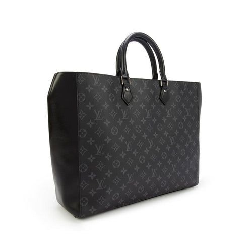 Black Monogram Eclipse Coated Canvas Grand Sac Silver Hardware, 2021