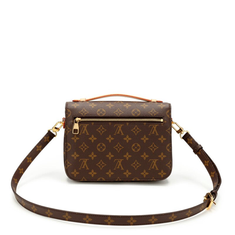 Ebene Monogram Coated Canvas Pochette Mètis Gold Hardware, 2021-2022