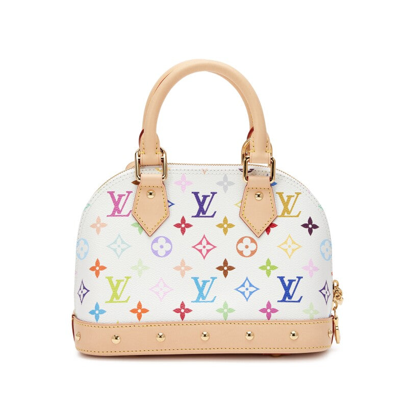 Takashi Murakami White Multicolor Alma BB Gold Hardware, 2025